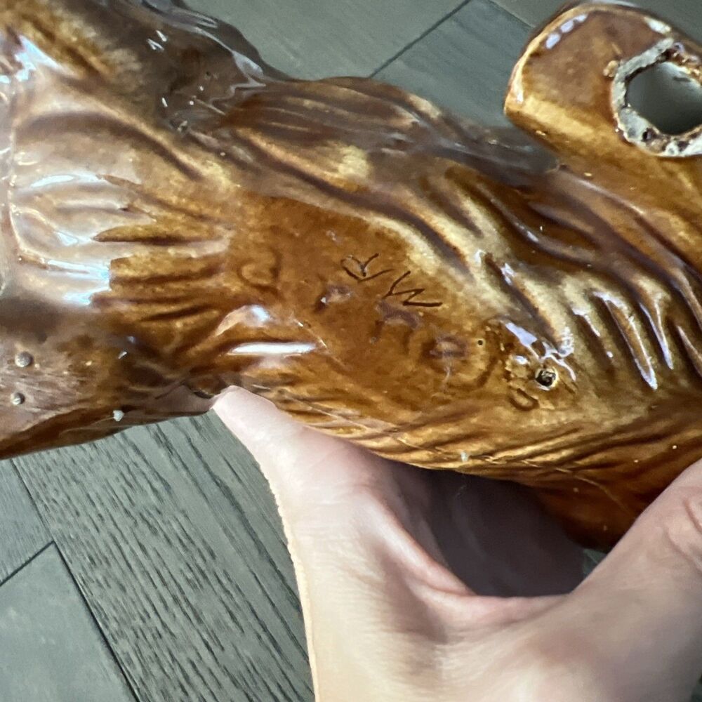 Set of 2 Vintage 1970's  Arnels Ceramic Squirrel Figurines  9" & 12" Brown EUC - Picture 9 of 12